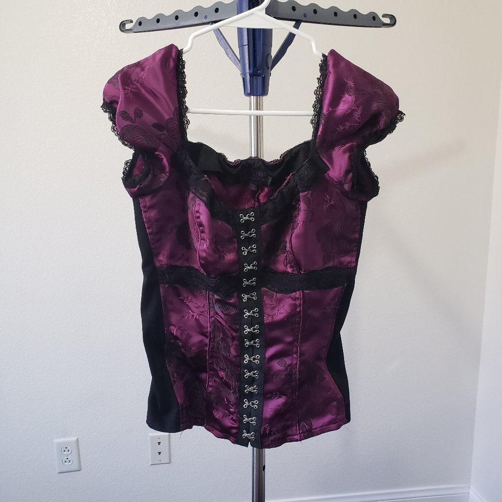 Small Purple and Black Tripp Corset Top